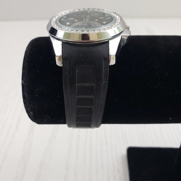 Allen Lyle Black Silicone Round Face Watch Crystal - Picture 2 of 7